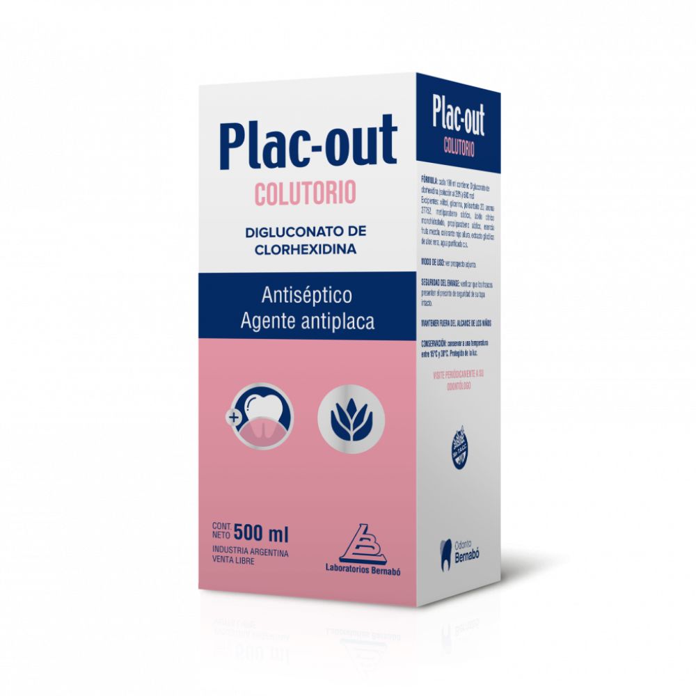 Colutorio Plac Out Antiséptico Bucal 500 ml
