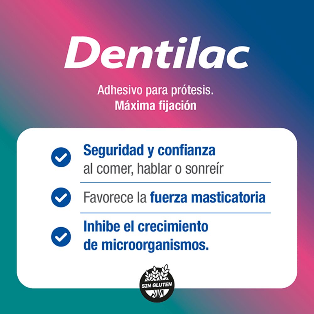 Crema Adhesiva Dentilac Para Prótesis Dentales Sabor Menta 40 g - Imagen 2