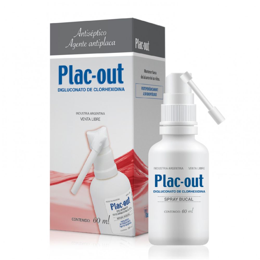 Spray Antiséptico Plac Out Agente Antiplaca 60 ml - Imagen 2