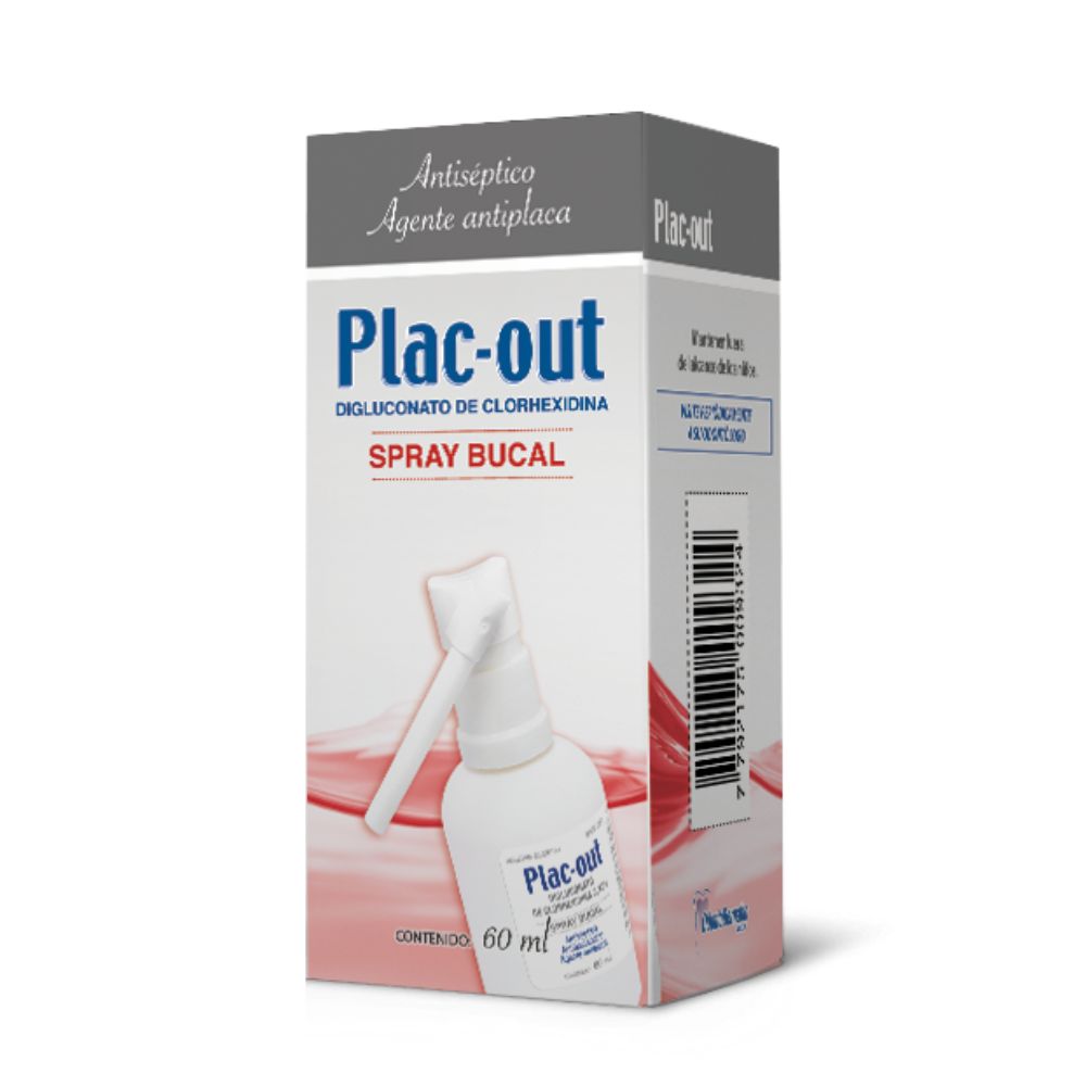Spray Antiséptico Plac Out Agente Antiplaca 60 ml - Imagen 3
