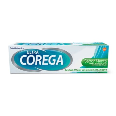 Crema Adhesiva Corega Ultra Para Prótesis Dentales Sabor Menta 40 g