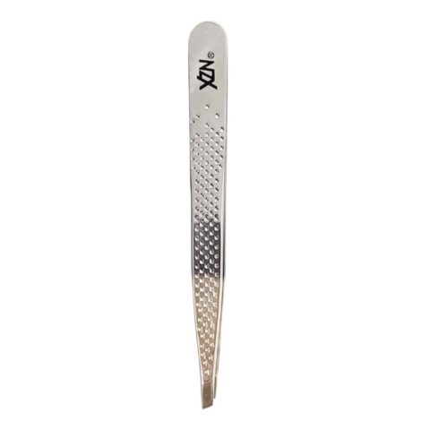 Pinza Para Depilar Xzn Dorada Punta Oblicua P4700