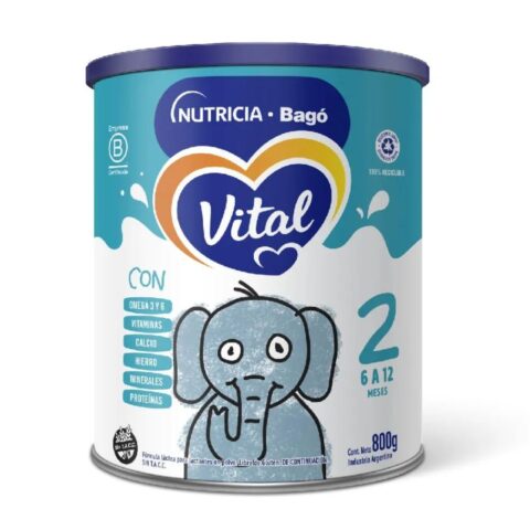 Leche Infantil Nutricia Bagó Vital 2 Lata 800 g