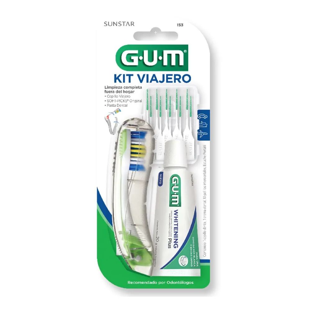 Kit Cepillo + Crema Dental + Hilo Gum Viajero 153