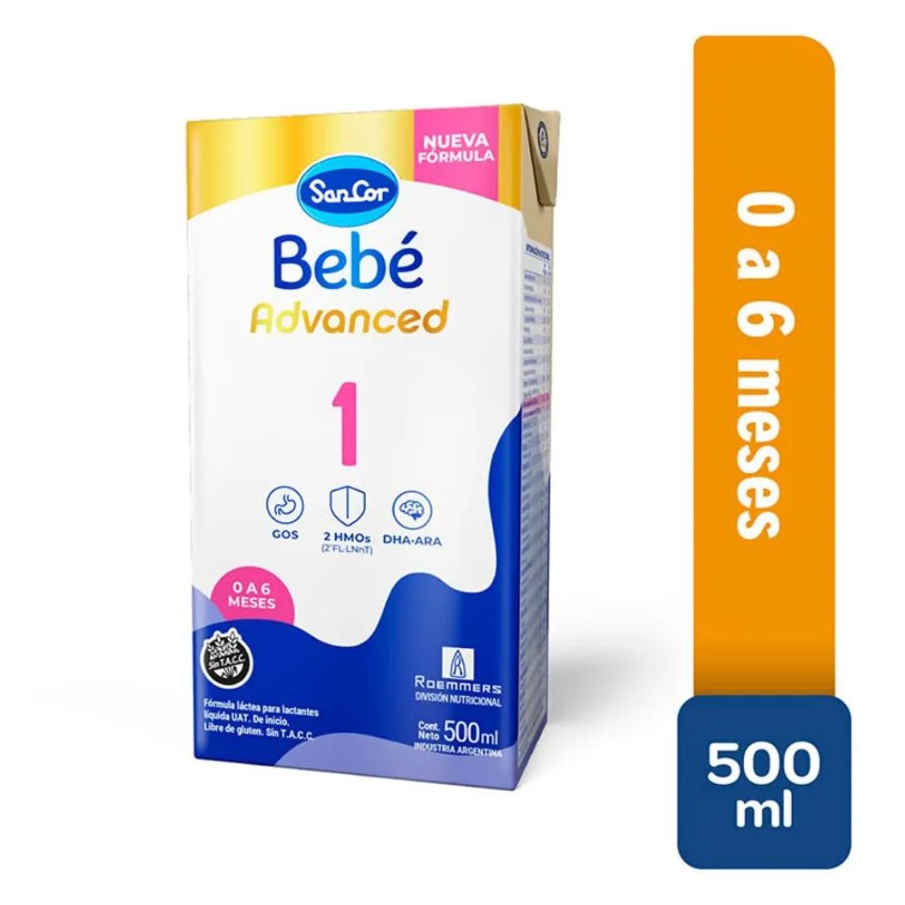 Leche Infantil SanCor Bebé 1 Advanced Brick 500 ml - Imagen 2