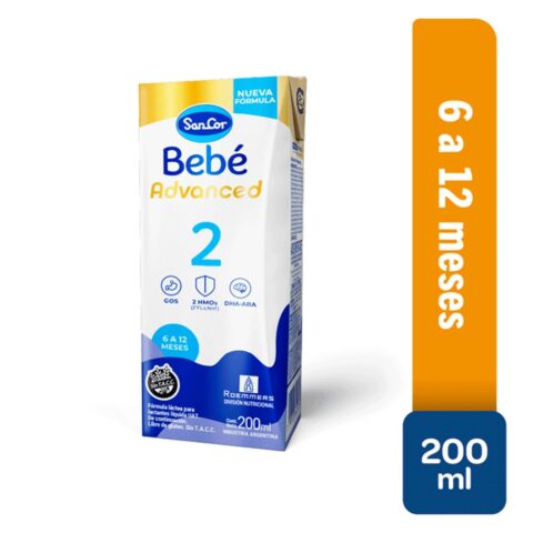Alternative view of Leche Infantil SanCor Bebé 2 Advanced Brick 200 ml