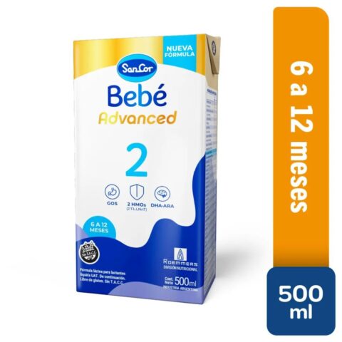 Alternative view of Leche Infantil SanCor Bebé Advanced 2 Brick 500 ml