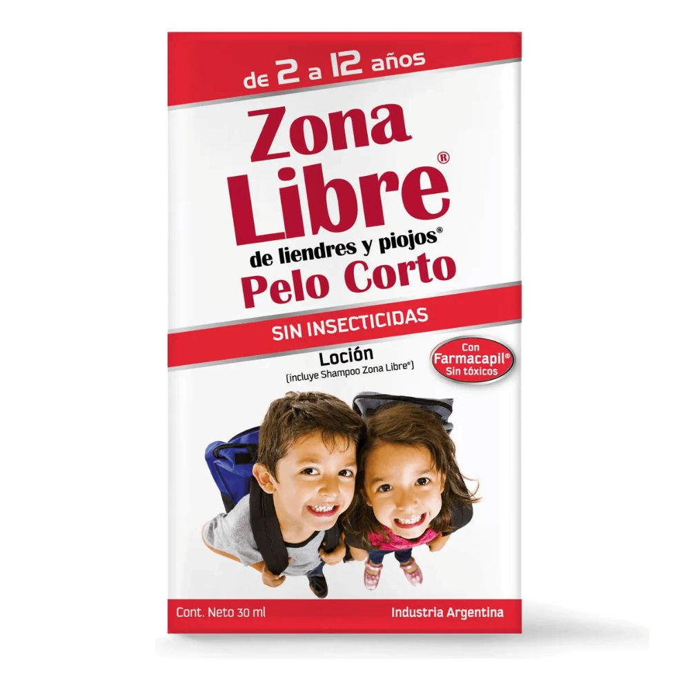 Loción Pediculicida Zona Libre Pelo Corto Liendres Y Piojos 30ml