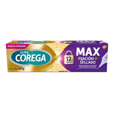 Crema Adhesiva Corega Ultra Max Para Prótesis Dentales 40 g