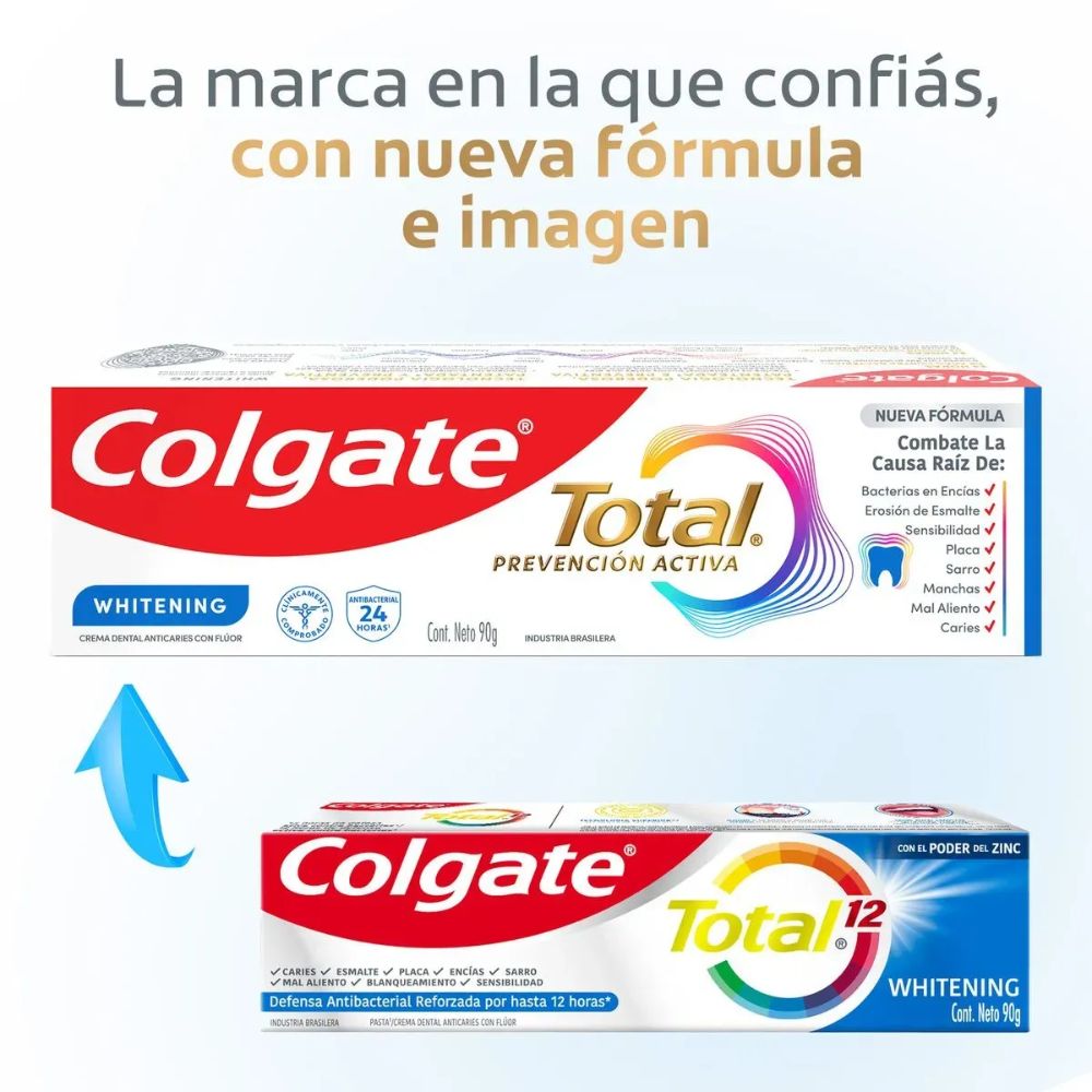 Pasta Dental Colgate Total Prevención Activa Blanqueadora 90 g - Imagen 2