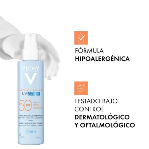 Protector Solar En Spray Vichy Aqua Body Capital Soleil Fps 50 200 ml - Imagen 3