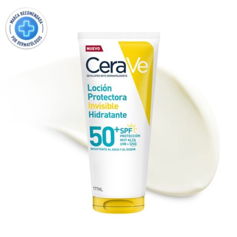 Loción Solar CeraVe Invisible Hidratante Facial Y Corporal Fps 50 177 ml - Imagen 2